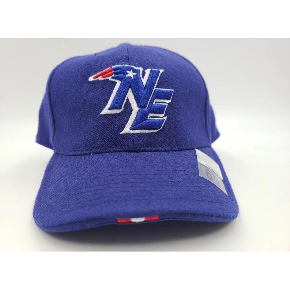Vintage New England Patriots Nike Team Fitted 6 7/8 Hat Cap NFL Football Blue